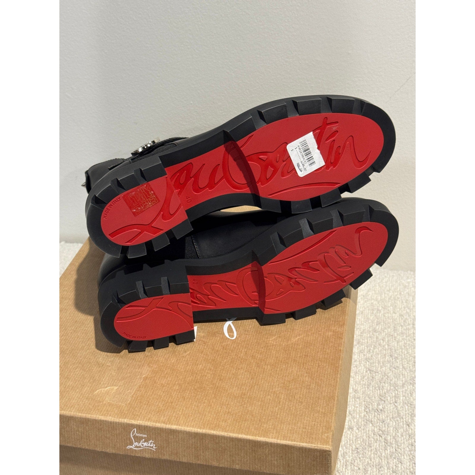 CHRISTIAN LOUBOUTIN CL Chelsea black ankle boots BNIB Size 40