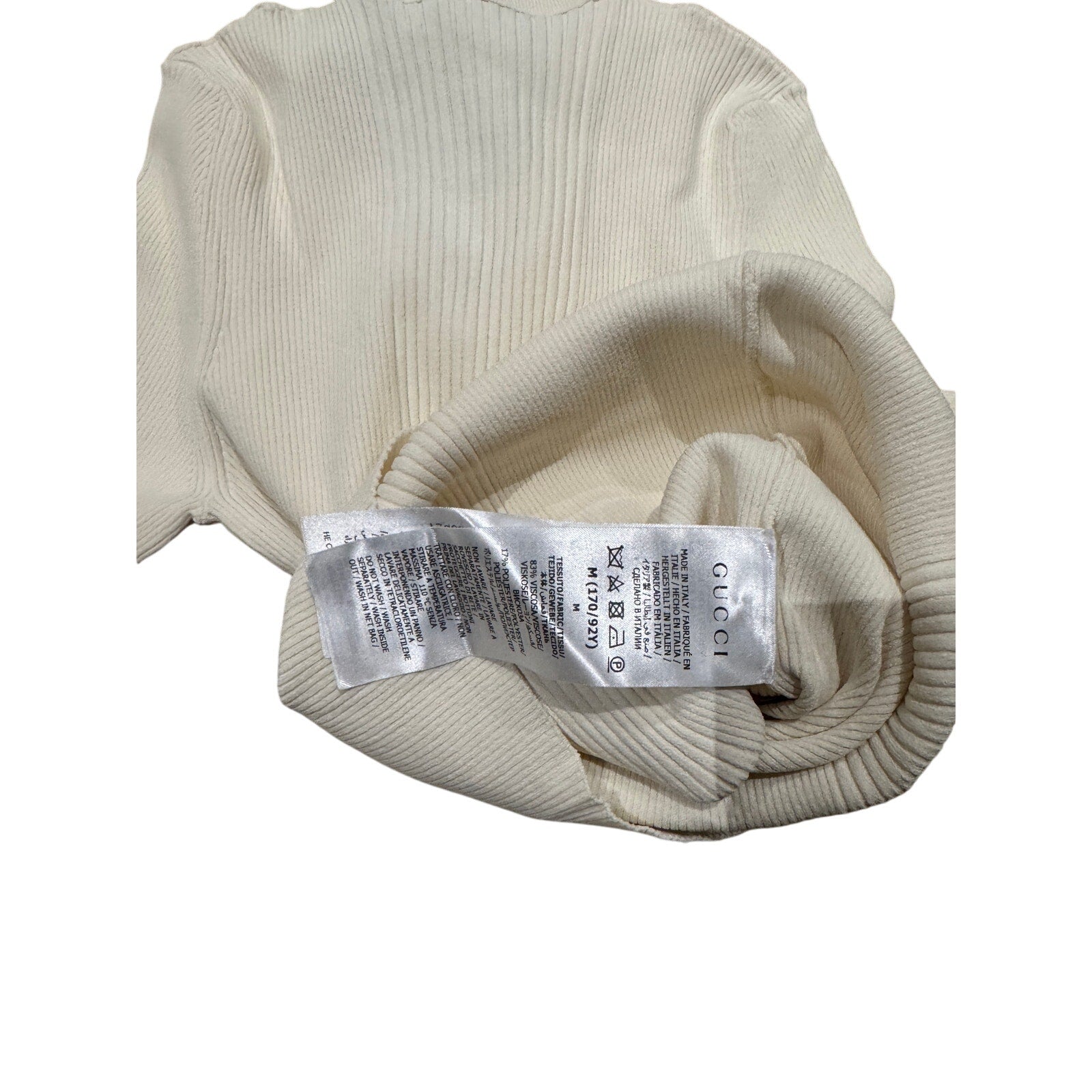 Gucci extra fine viscose long sleeve top size medium brand new with tags