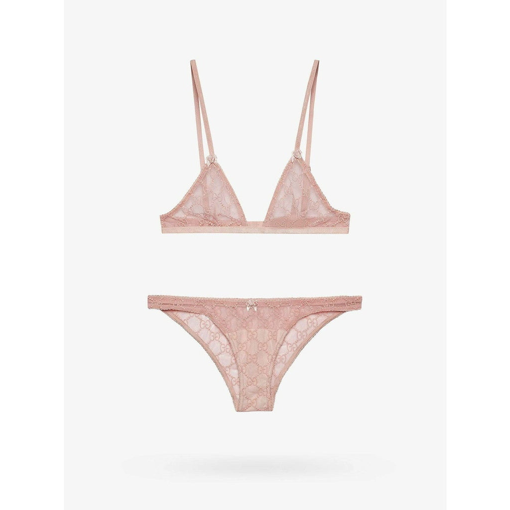 GG All Over Embroidered Tulle Lingerie Set size  XS