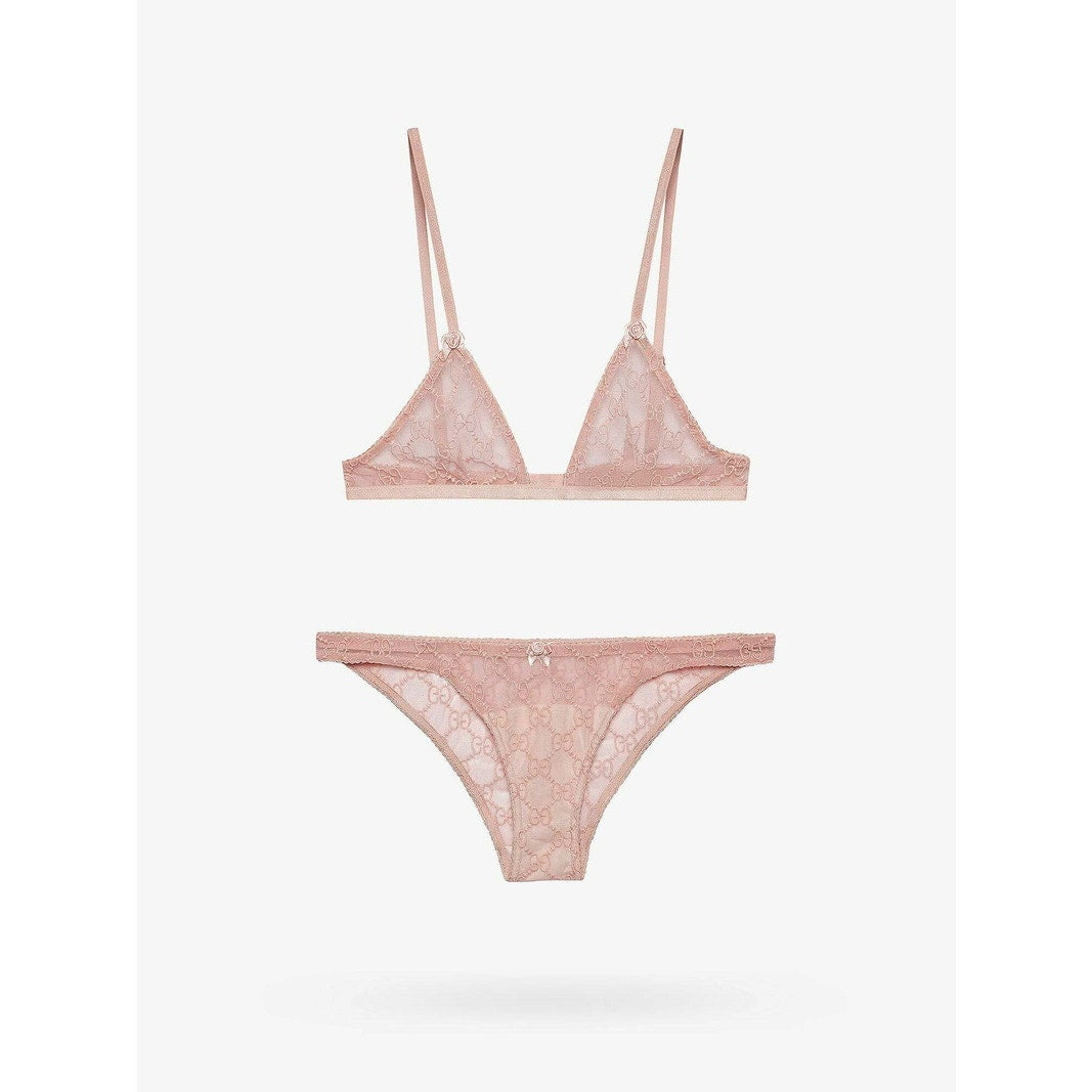 GG All Over Embroidered Tulle Lingerie Set size  XS