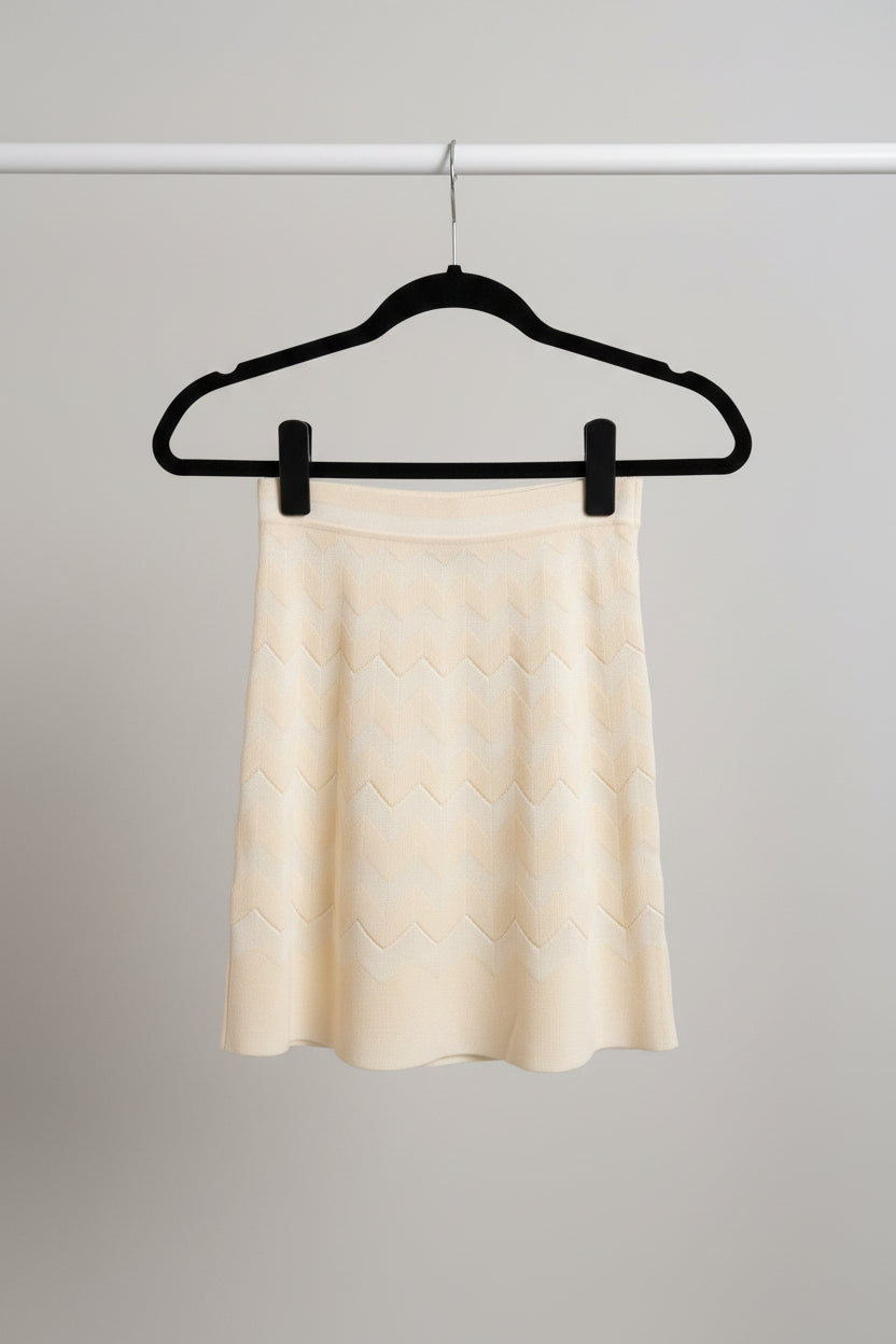 Missoni Mini Zig Zag White Skirt