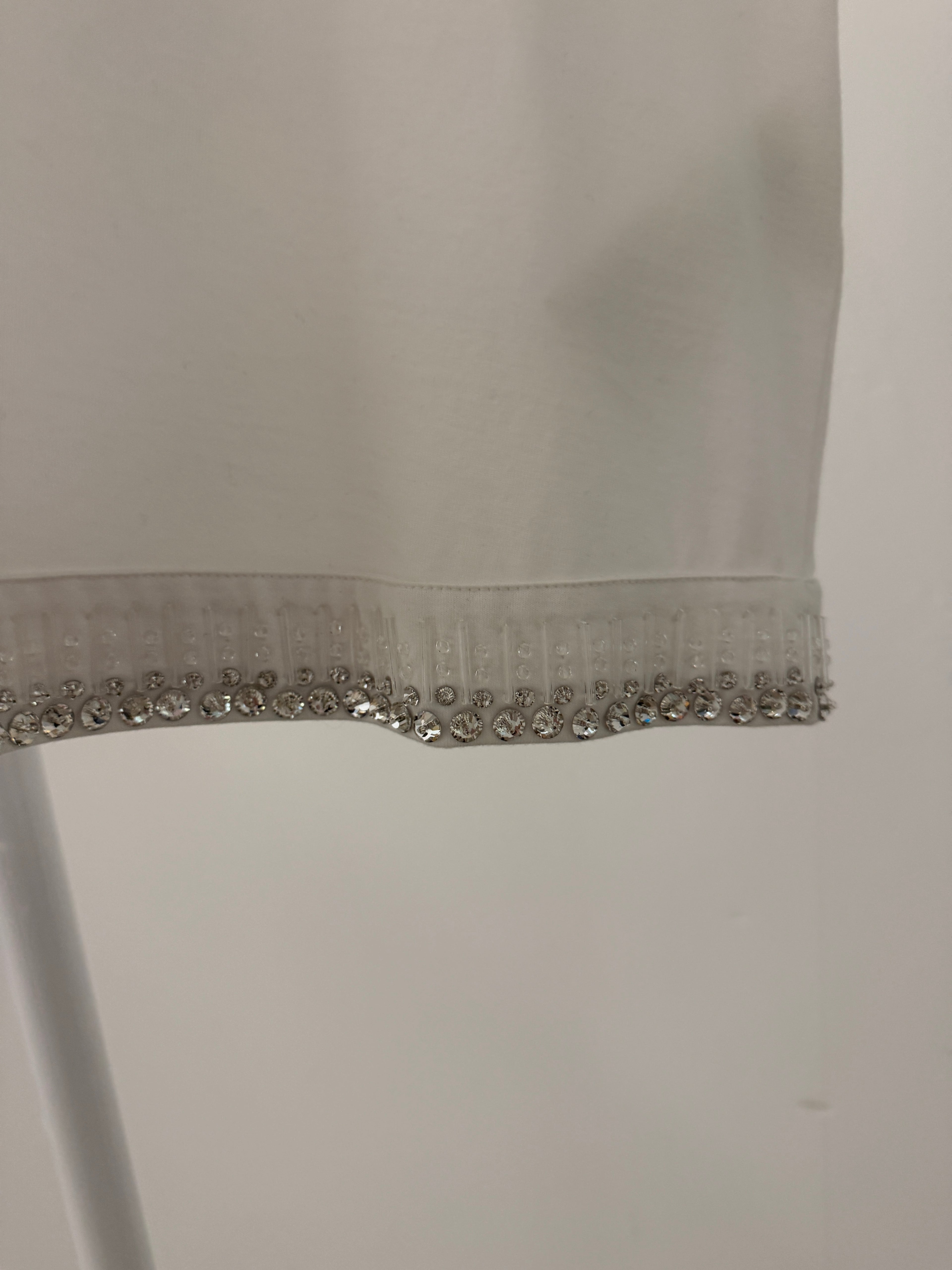 Fendi White Knitted Shirt Luxury Knit Top Size S