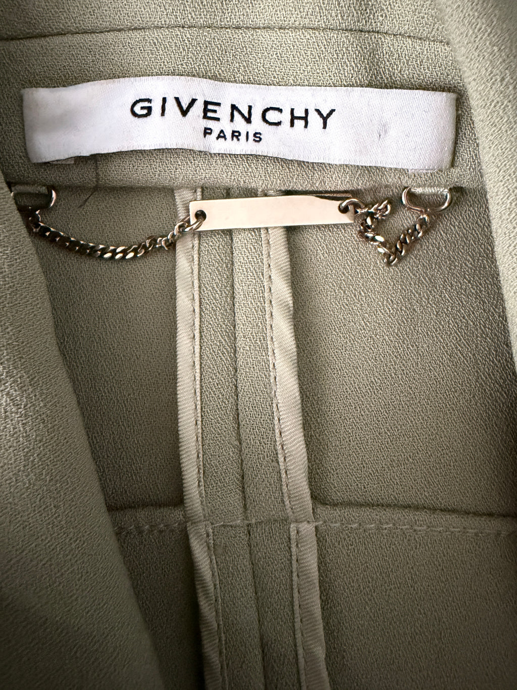Givenchy Raw Hem Green Vest