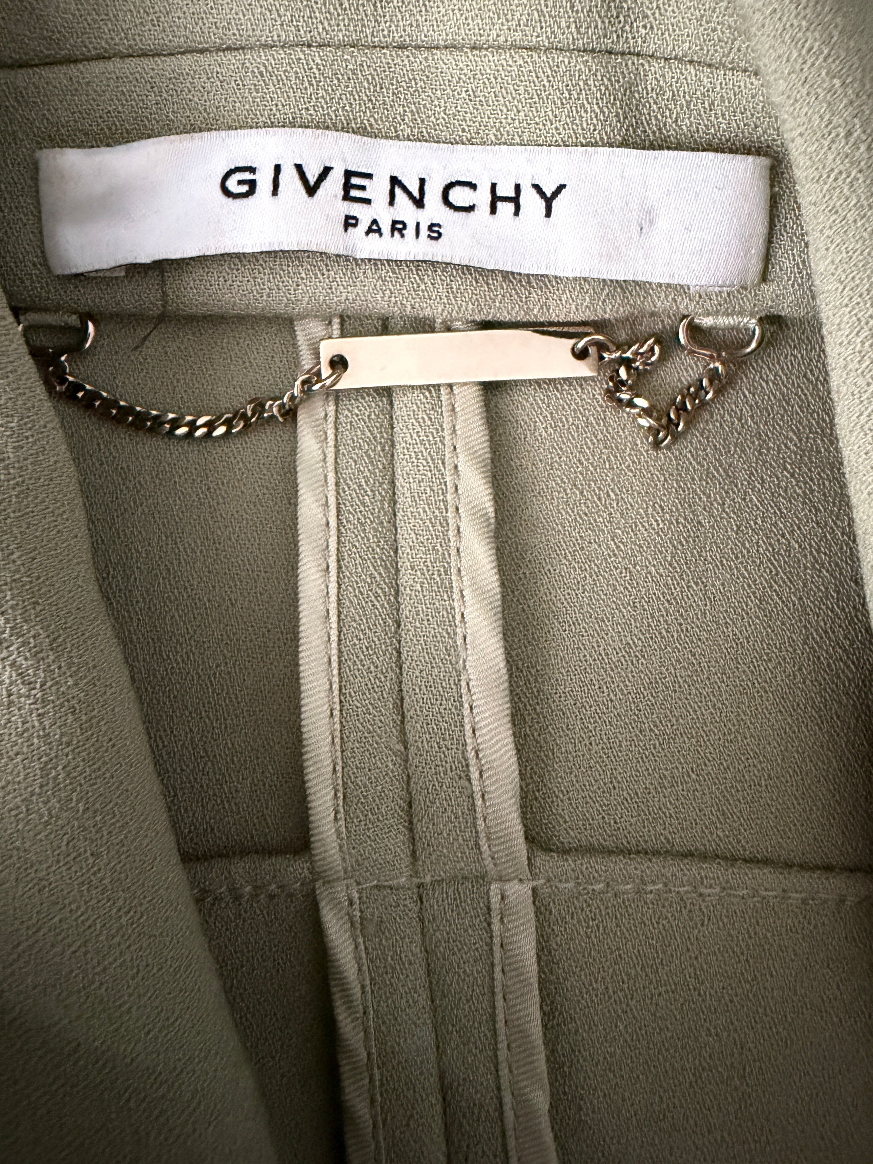 Givenchy Raw Hem Green Vest