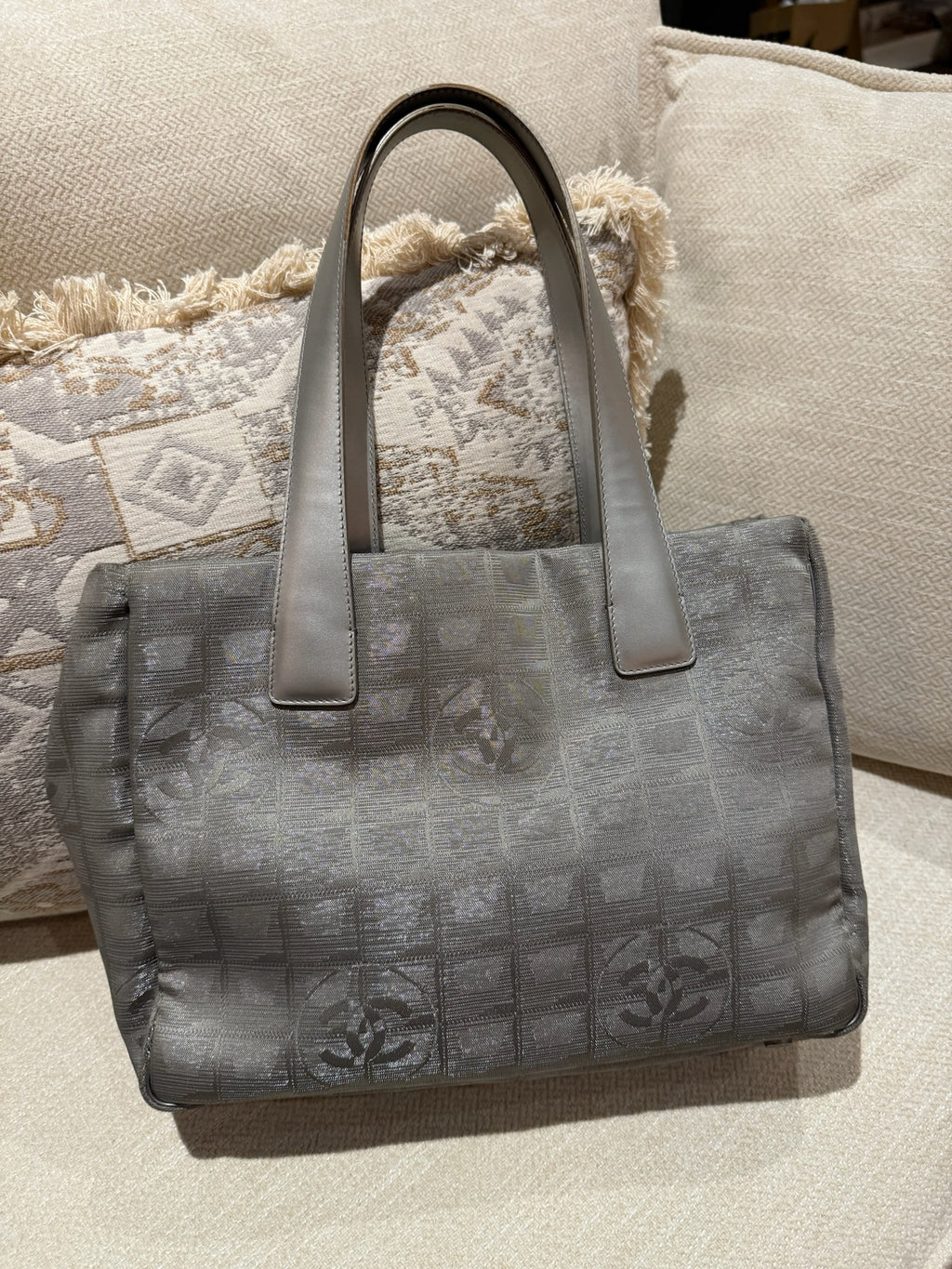 Chanel Silver Ligne Tote