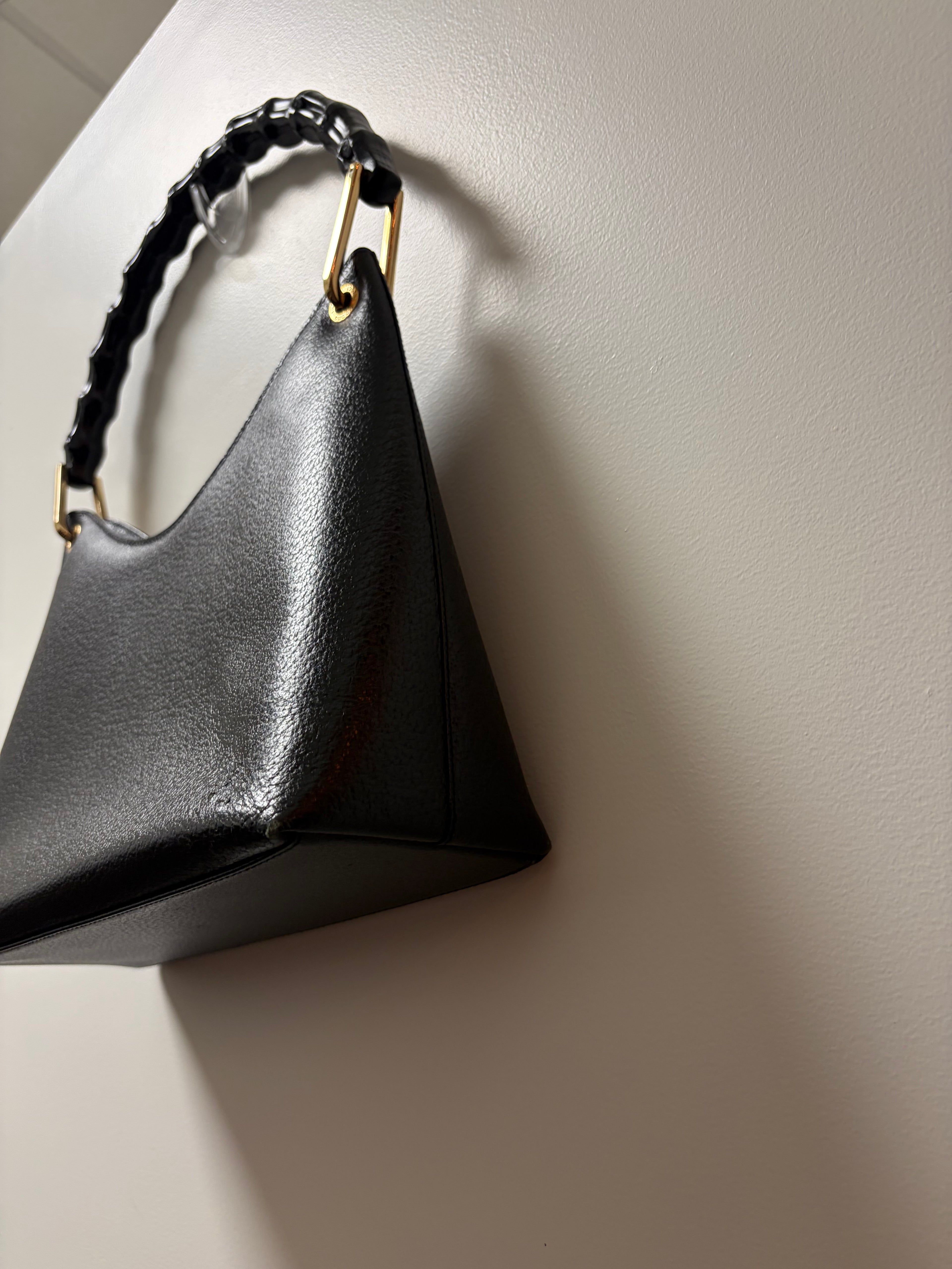 Gucci Bamboo Leather Handbag Black | Classic Bamboo Handle Bag