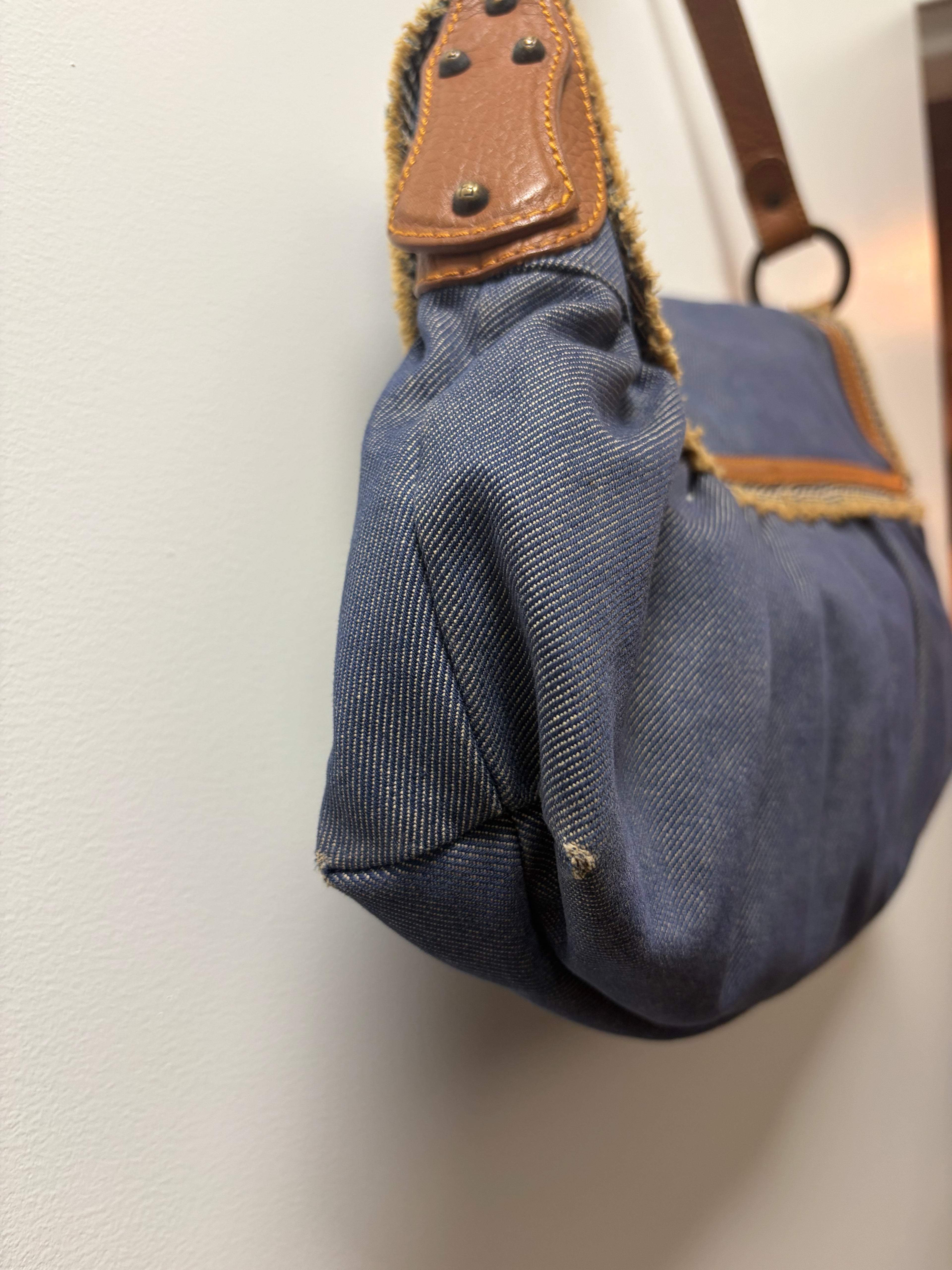 Fendi Large Denim Chef Baga