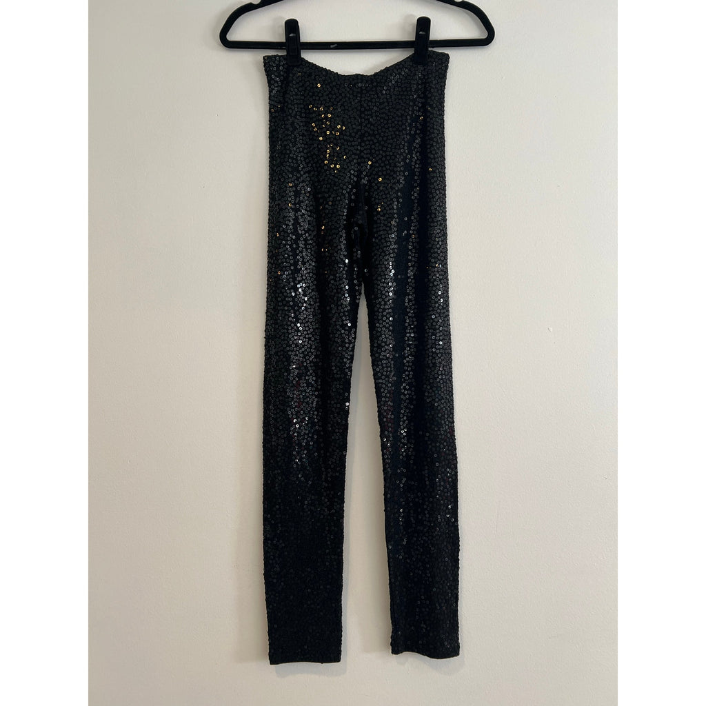 Vintage Celine Black Sequin Skinny Leg Pants