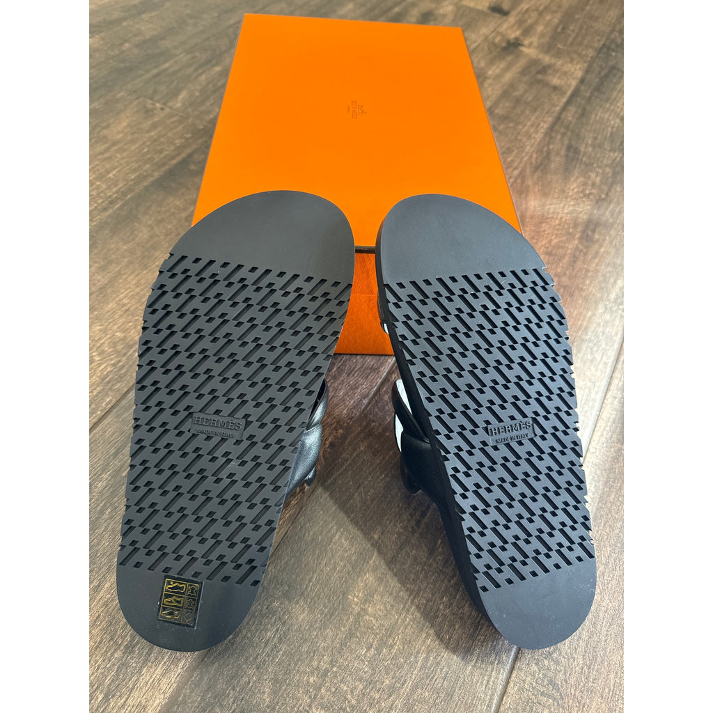 Hermes Extra sandal Size 37 BNIB RARE Metallic