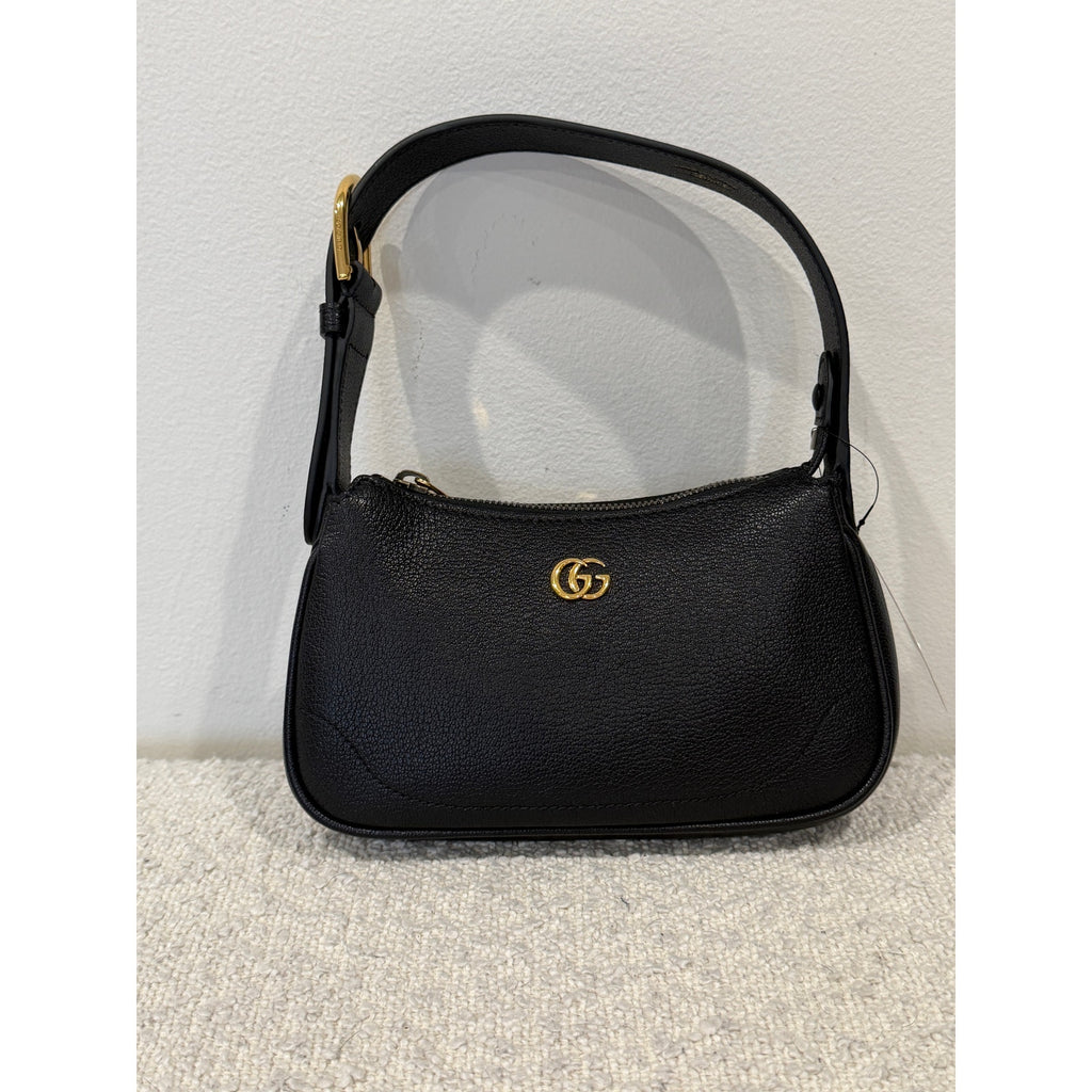 Gucci Mini Aphrodite Tote Bag in Black Leather NWT