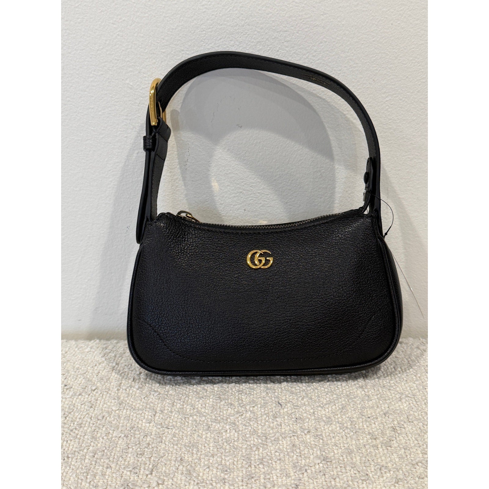 Gucci Mini Aphrodite Tote Bag in Black Leather NWT