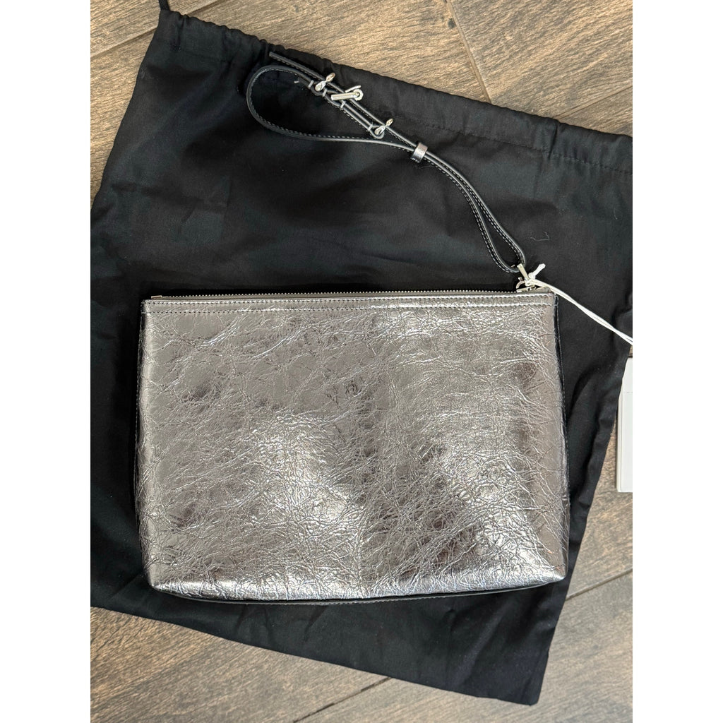 Givenchy Voyou metallic leather pouch NWT