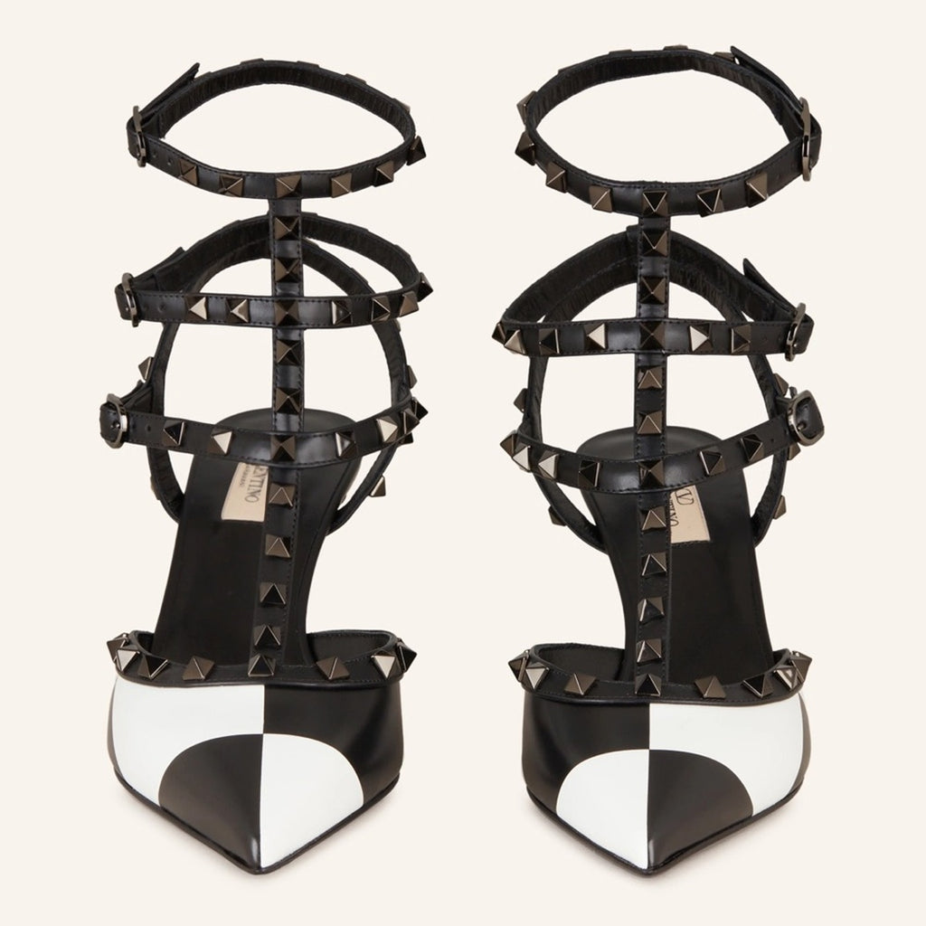 VALENTINO GARAVANI Rockstud 65 checked leather pumps BNIB 40