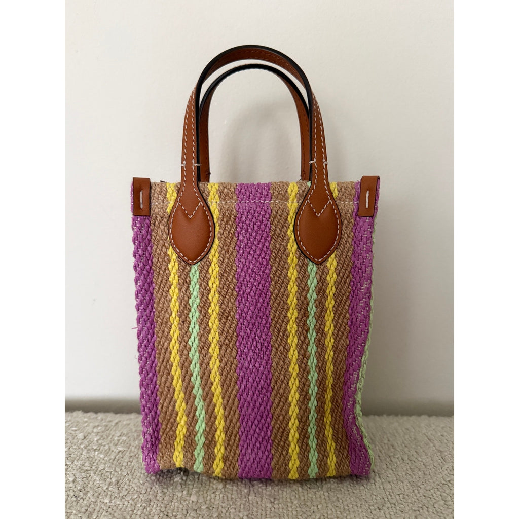 GUCCI Mini Jute Bag With Logo tote with crossbody strap NWT
