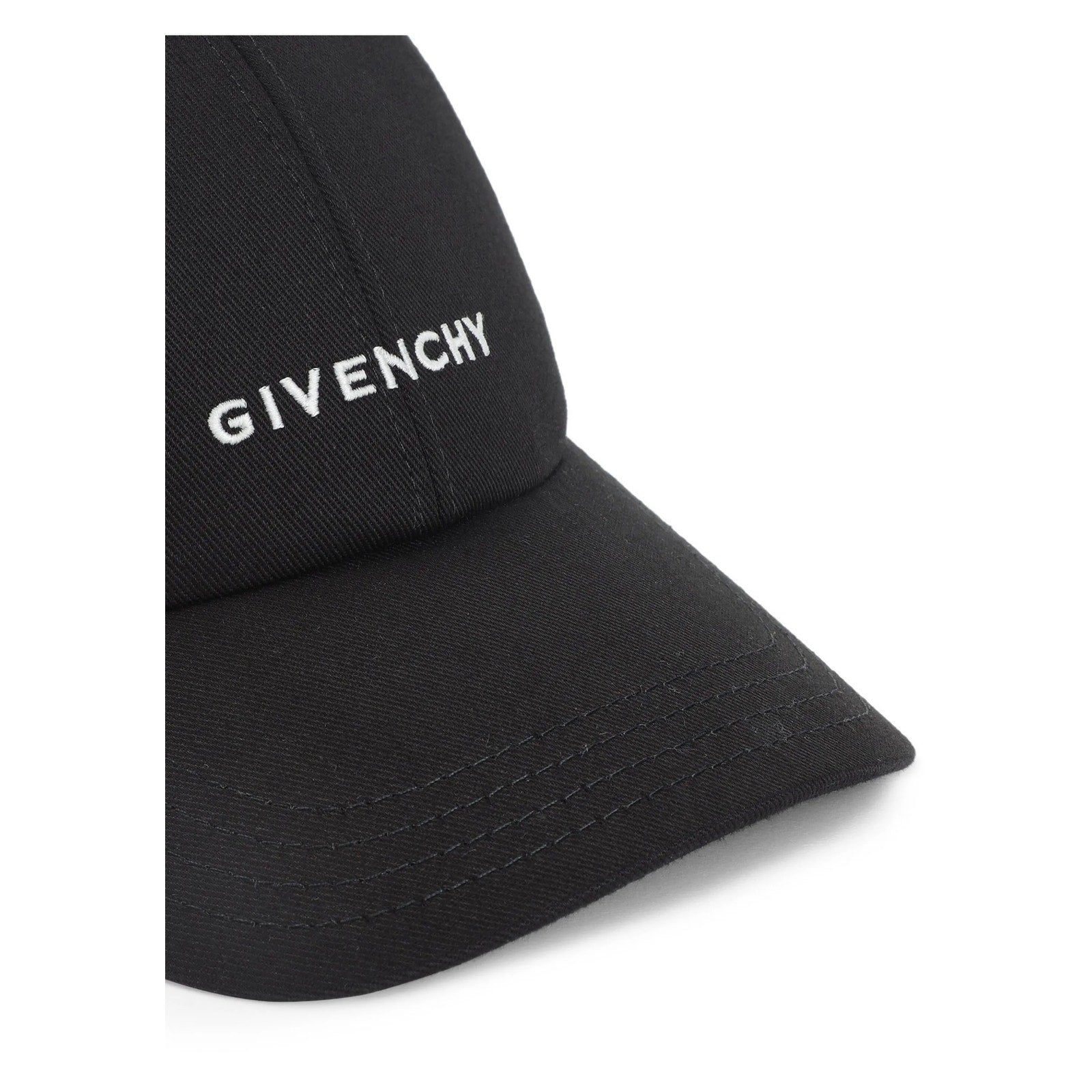 Givenchy Black Logo Embroidered Cotton Baseball Cap Hat Adjustable Strap NWT