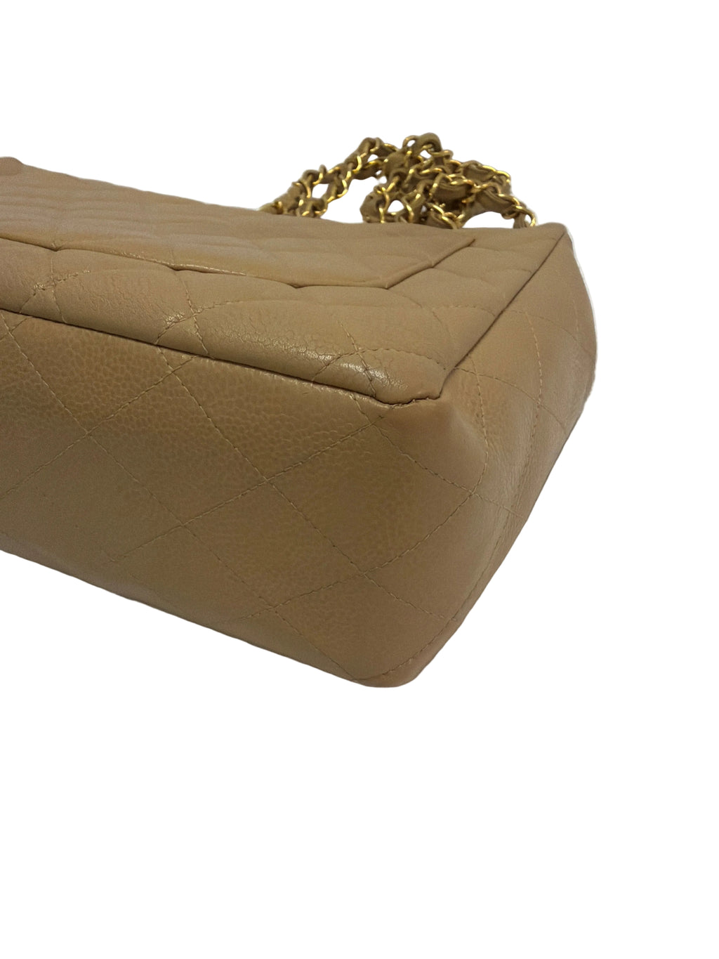 Chanel Jumbo Caviar Beige Maxi Flap  1986-1988