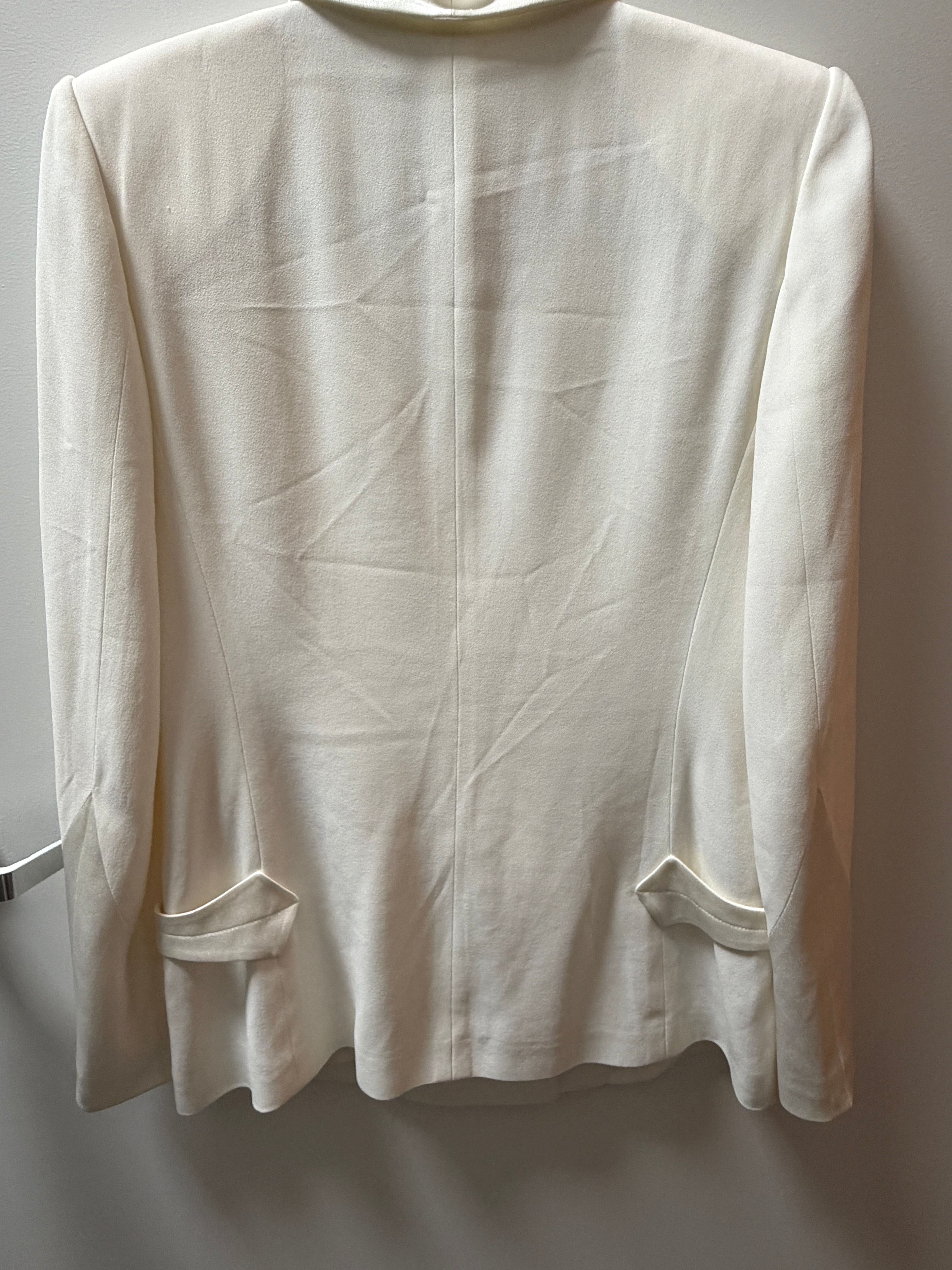 Saint Laurent Ivory Tuxedo Blazer Jacket FR 40 Cream Tailored Evening Jacket