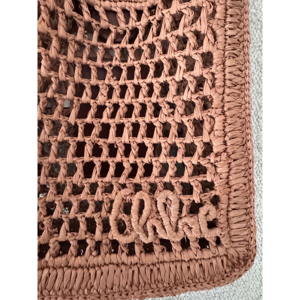 CHLOÉ Summer Banana Mini raffia crossbody bag NWT