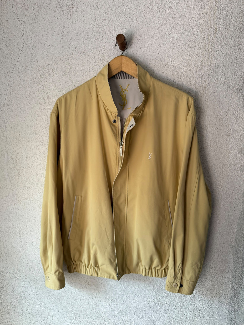 Saint Laurent Vintage Tan / Yellow Bomber Windbreaker