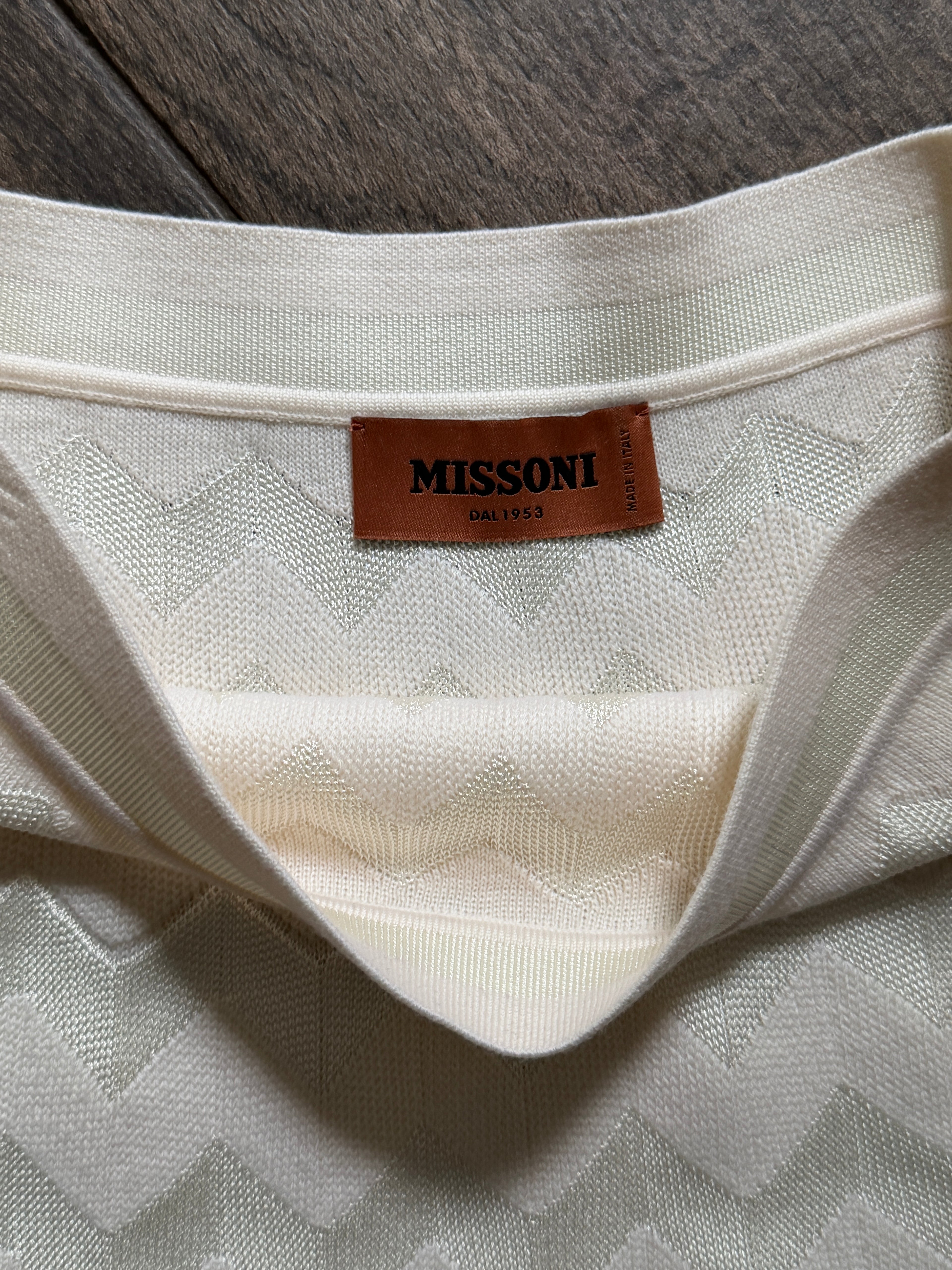 Missoni Mini Zig Zag White Skirt