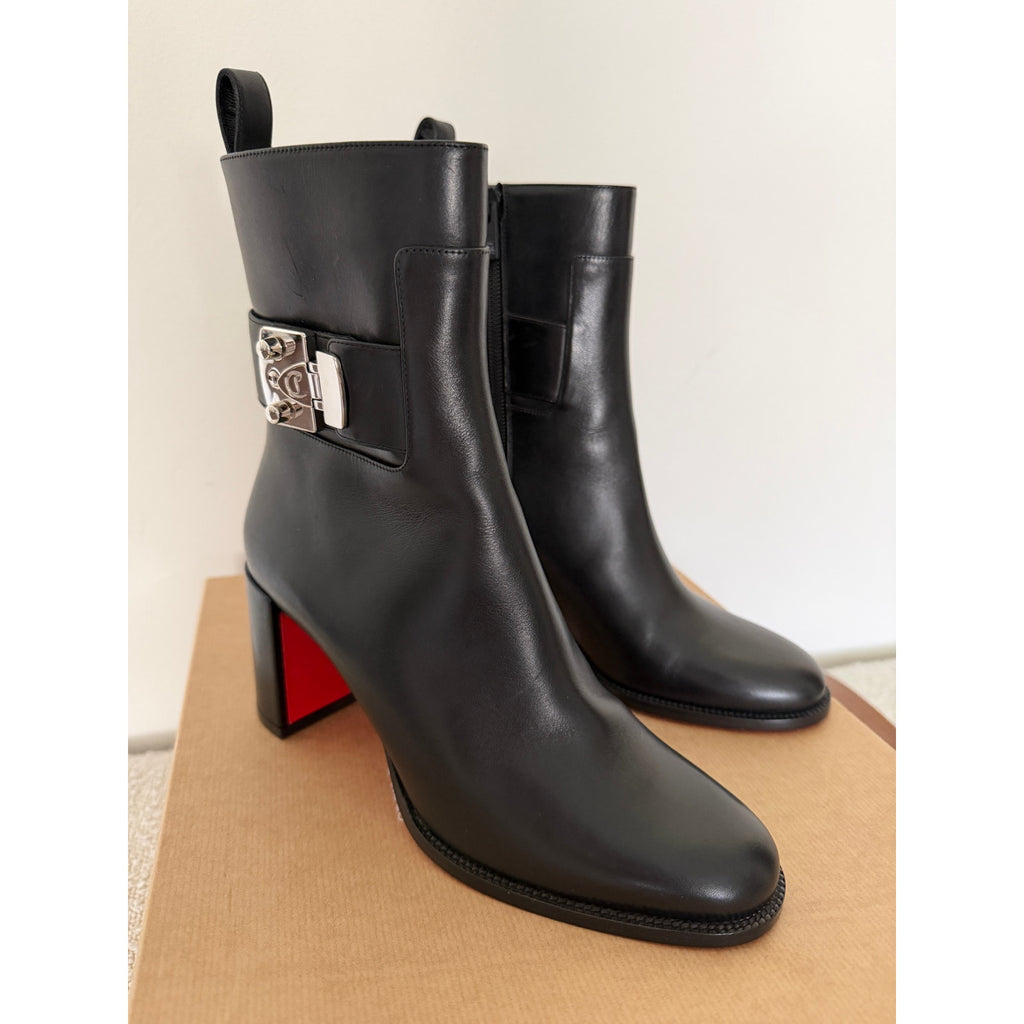 CHRISTIAN LOUBOUTIN
Booty Lock 70 leather ankle boots Size 37 NWT