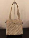 Chanel CC Quilted Canvas Tote