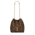 Saint Laurent YSL Jamie 4.3 Pochon Quilted Silk Shoulder Bucket Bag Multicolor