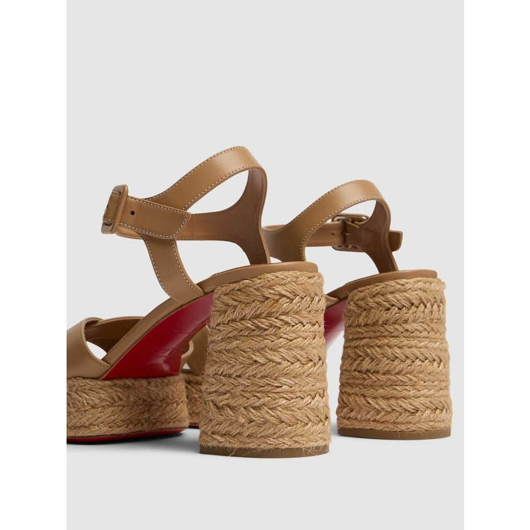 CHRISTIAN LOUBOUTIN 70mm Calakala Leather Sandals Size 40