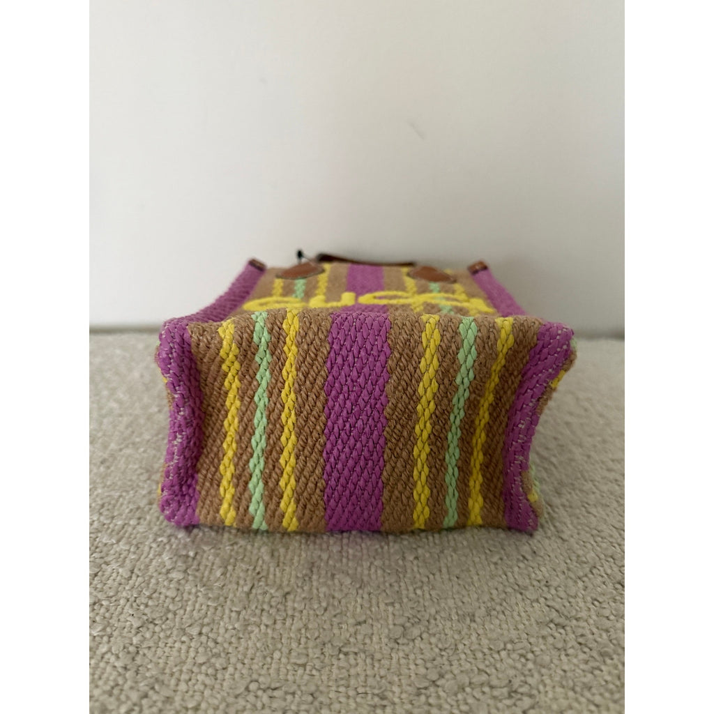 GUCCI Mini Jute Bag With Logo tote with crossbody strap NWT