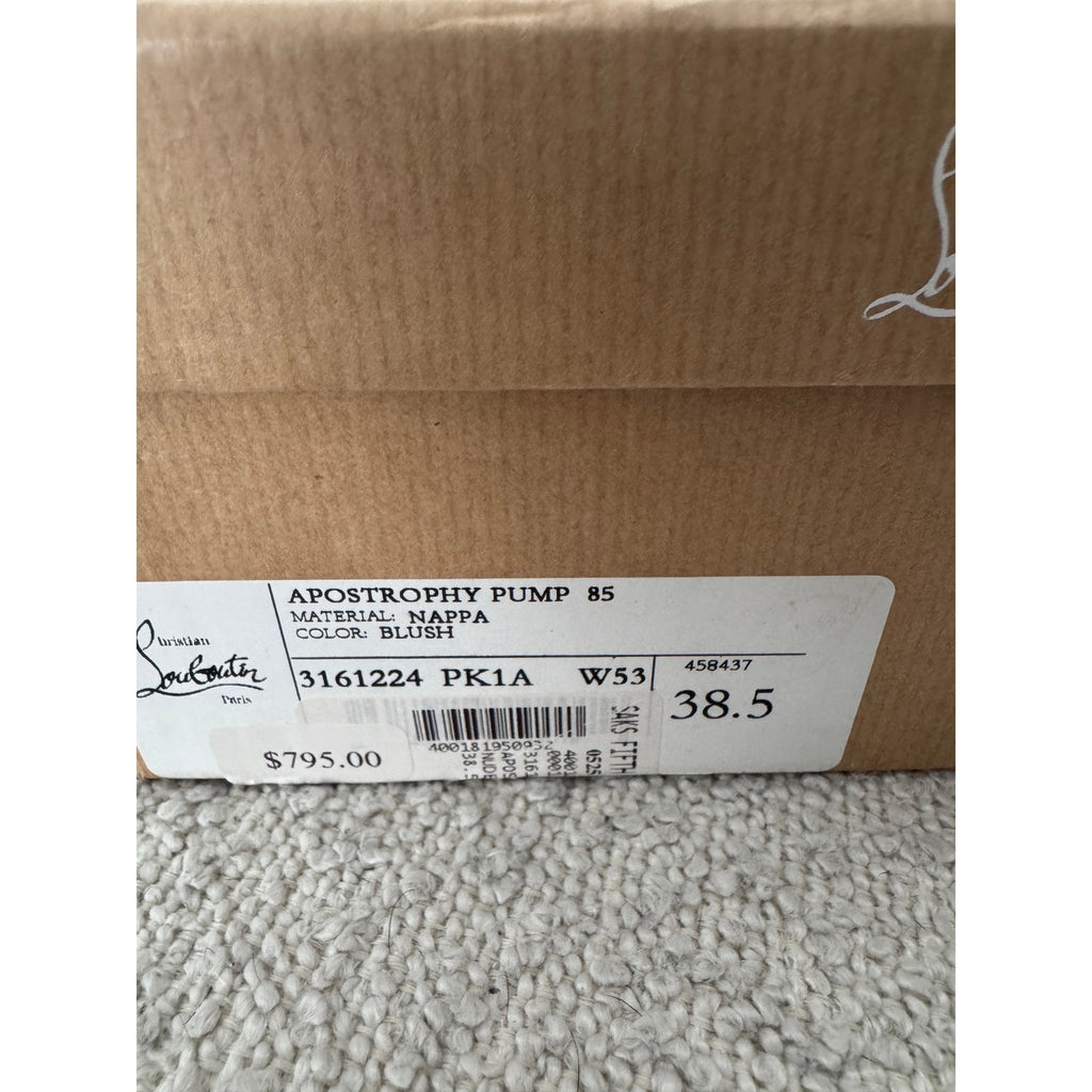 Christian Louboutin Apostrophy Nappa Leather 85mm Pumps Size 38.5 BNIB