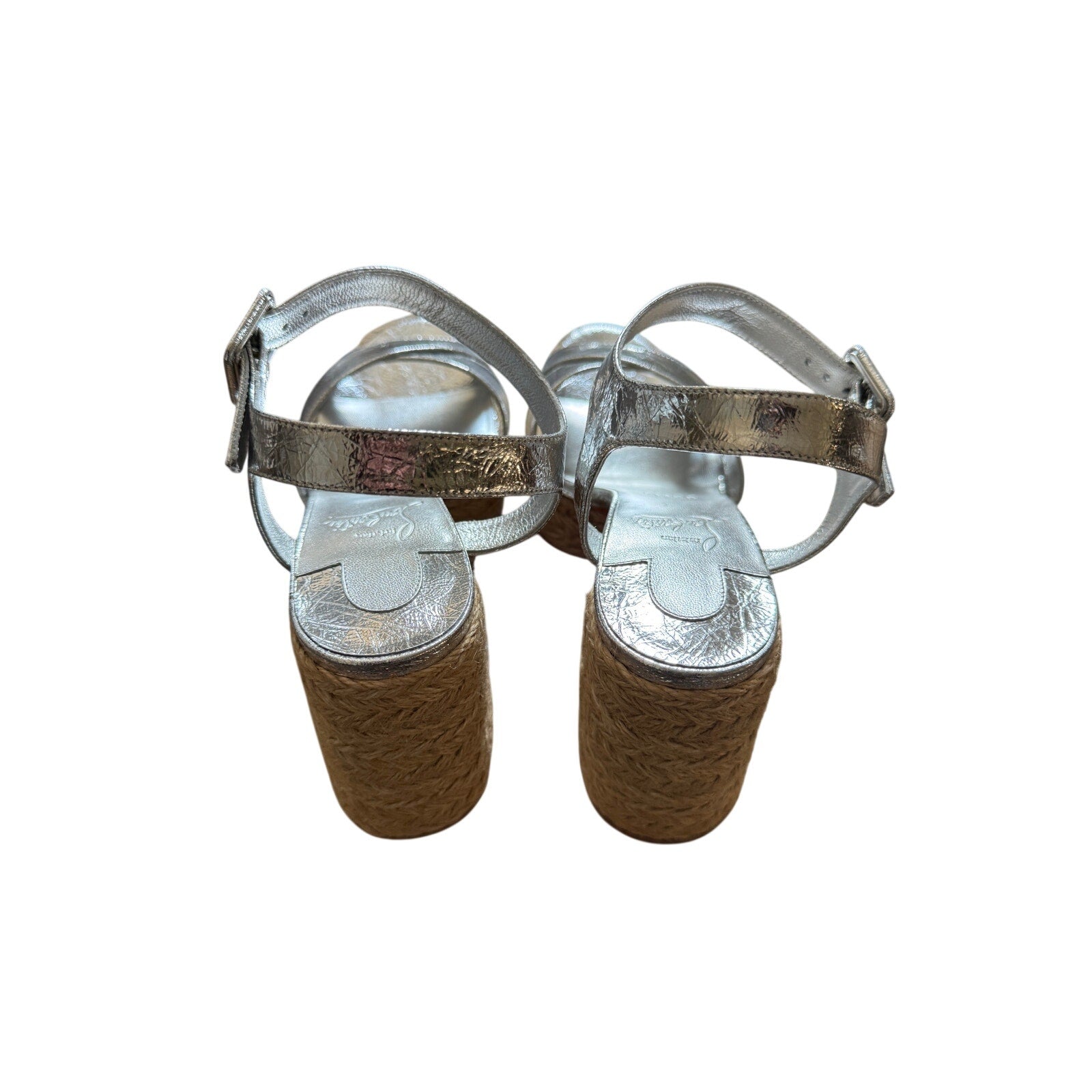 CHRISTIAN LOUBOUTIN Calakala 85 metallic leather espadrille sandals BNIB 40