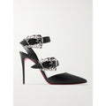 CHRISTIAN LOUBOUTIN 37 Giddylina 100 buckle-embellished leather pumps$1,495