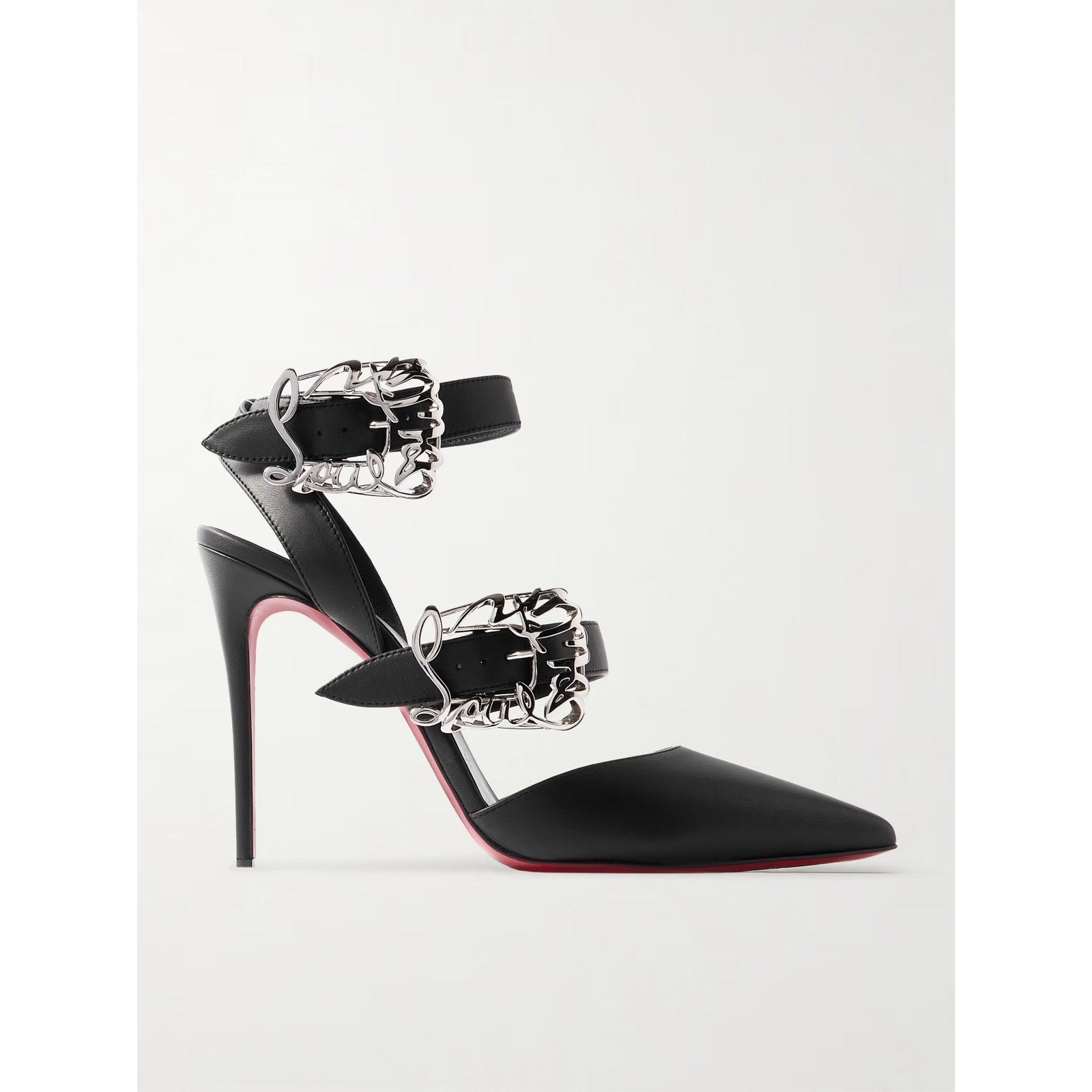 CHRISTIAN LOUBOUTIN 37 Giddylina 100 buckle-embellished leather pumps$1,495