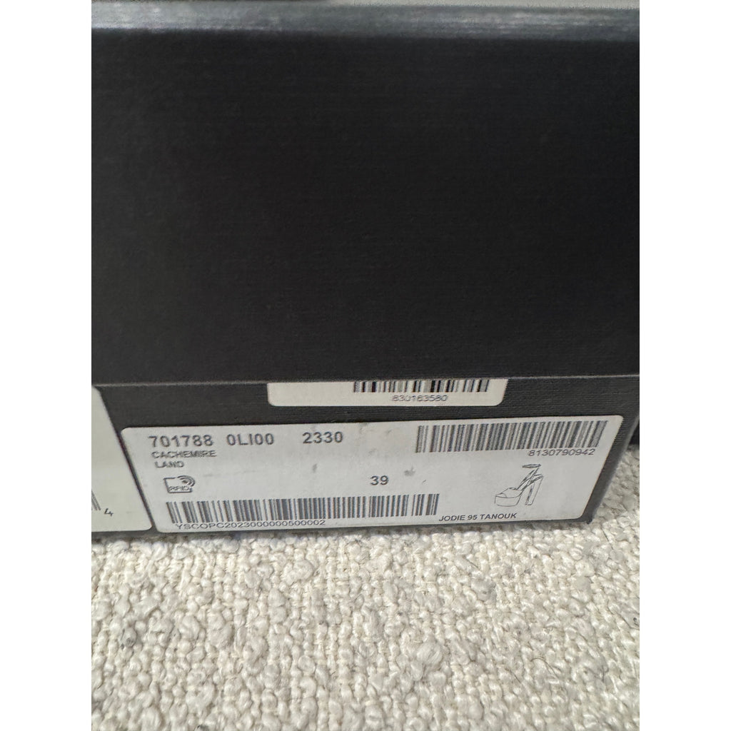 SAINT LAURENT JODIE PLATFORM SANDALS IN SUEDE LAND BNIB 39