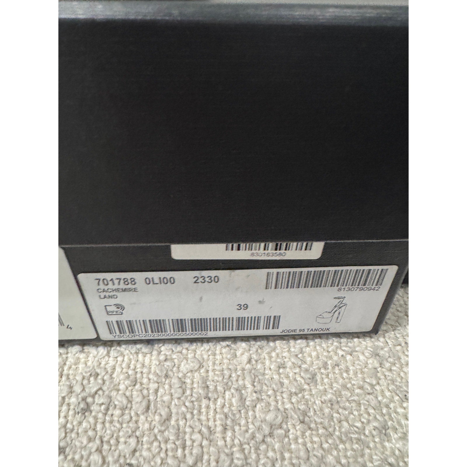 SAINT LAURENT JODIE PLATFORM SANDALS IN SUEDE LAND BNIB 39