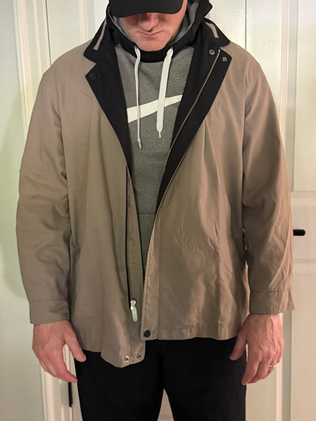 Saint Laurent Vintage Reversible Black / Beige Bomber Windbreaker UNISEX