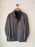 Yves Saint Laurent YSL Vintage Reversible Gray Black Bomber Windbreaker Jacket