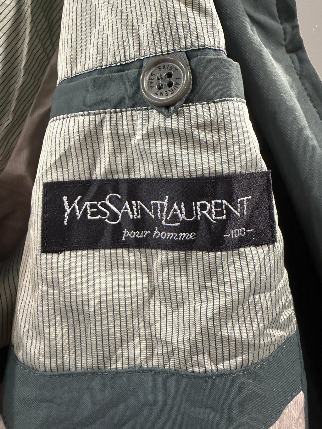 Saint Laurent Green Khaki Windbreaker Jacket