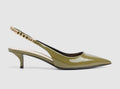 Gucci Signoria Patent Slingback Pump In Green