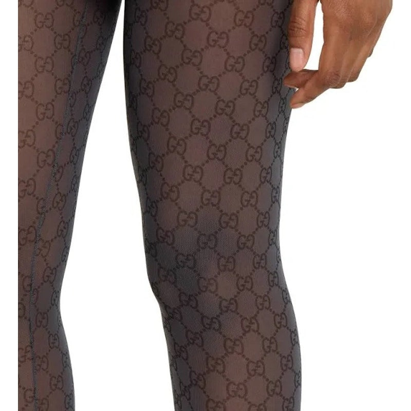 Gucci GG Logo Tights Black Stretch Nylon | Fall Winter NWT