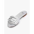 FENDI Silver Baguette nappa leather slides BNIB Size 39