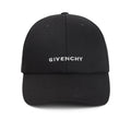 Givenchy Black Logo Embroidered Cotton Baseball Cap Hat Adjustable Strap NWT