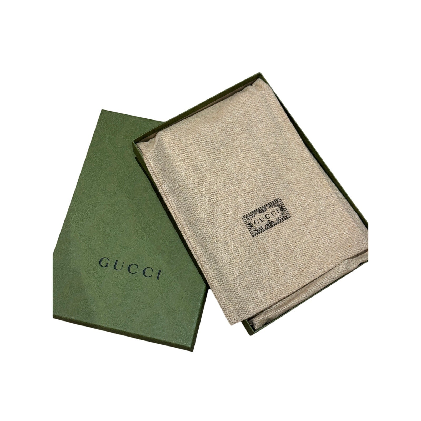 Gucci GG Supreme Notebook with Web & Horsebit Ivory/Brown New with Dustbag & Box