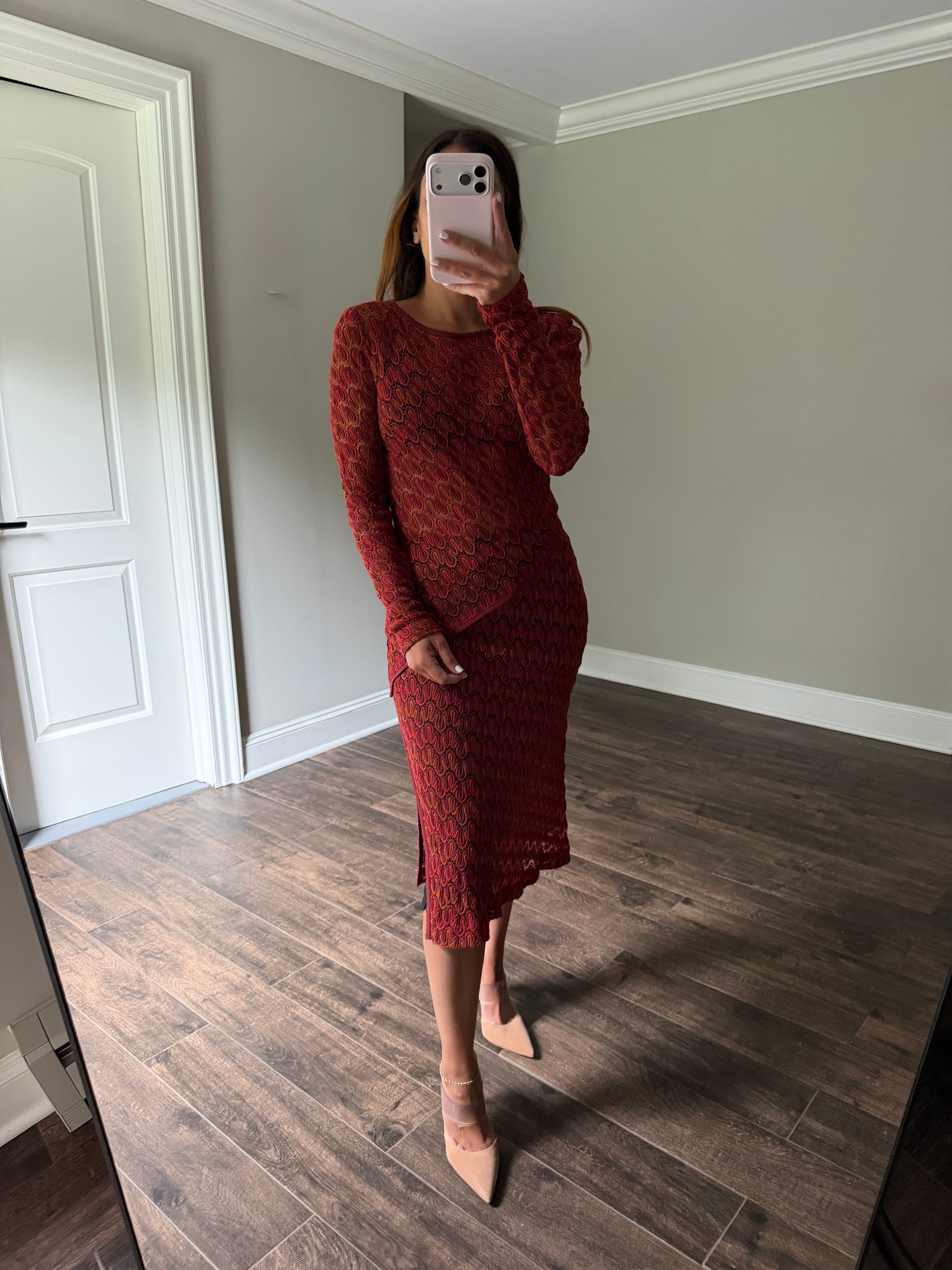 Missoni Silk Midi Zig Zag Length Dress