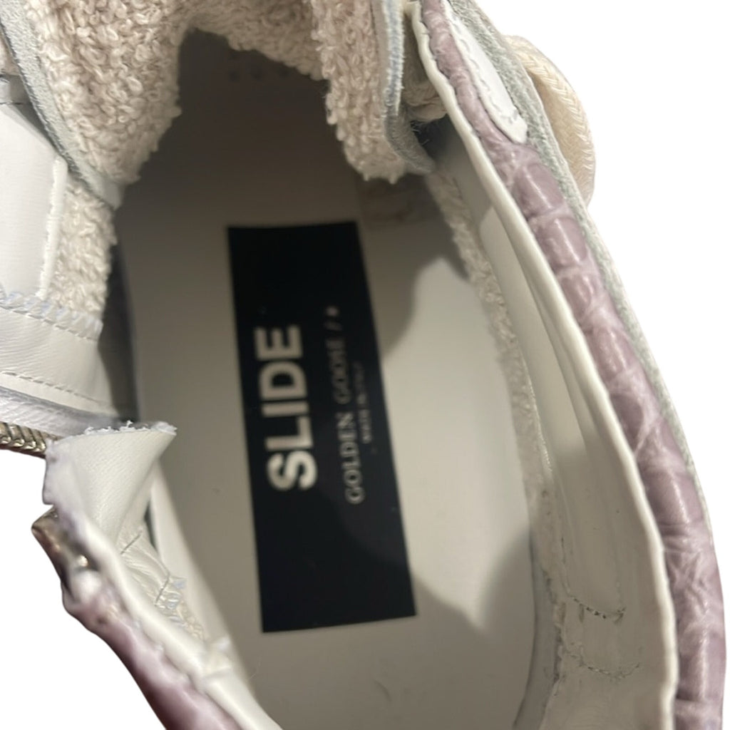 Golden Goose Slide Sneakers Cream Pink Silver White | Distressed Size 36 BNIB