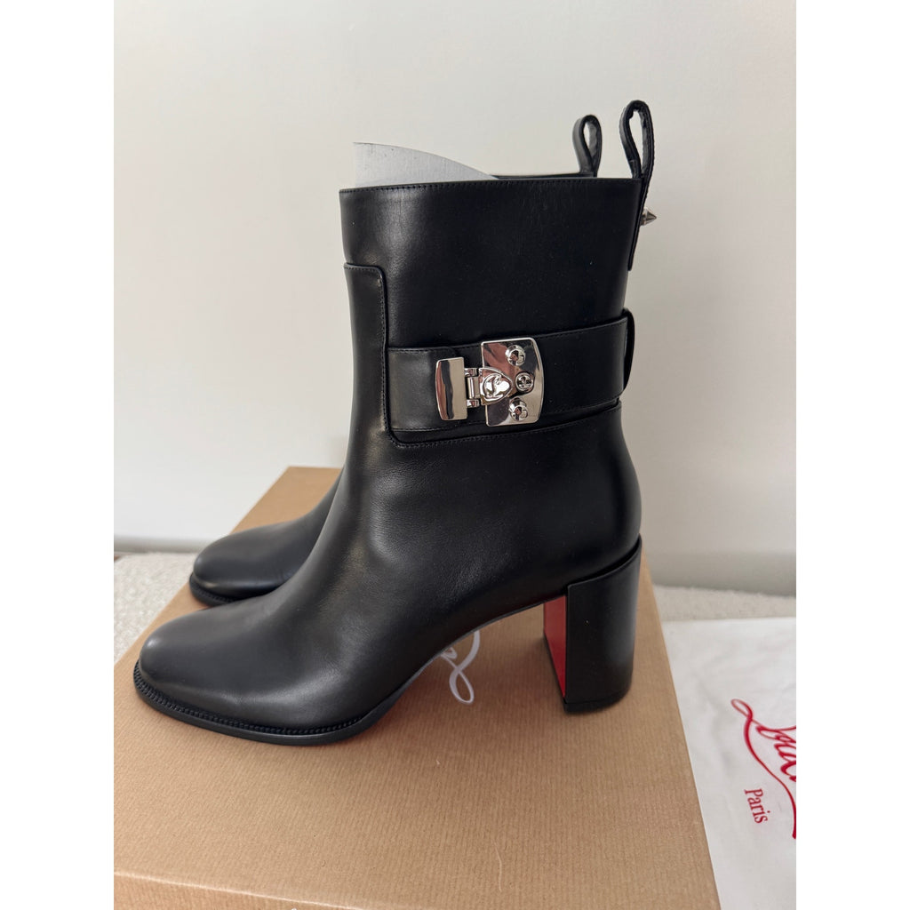 CHRISTIAN LOUBOUTIN
Booty Lock 70 leather ankle boots Size 40