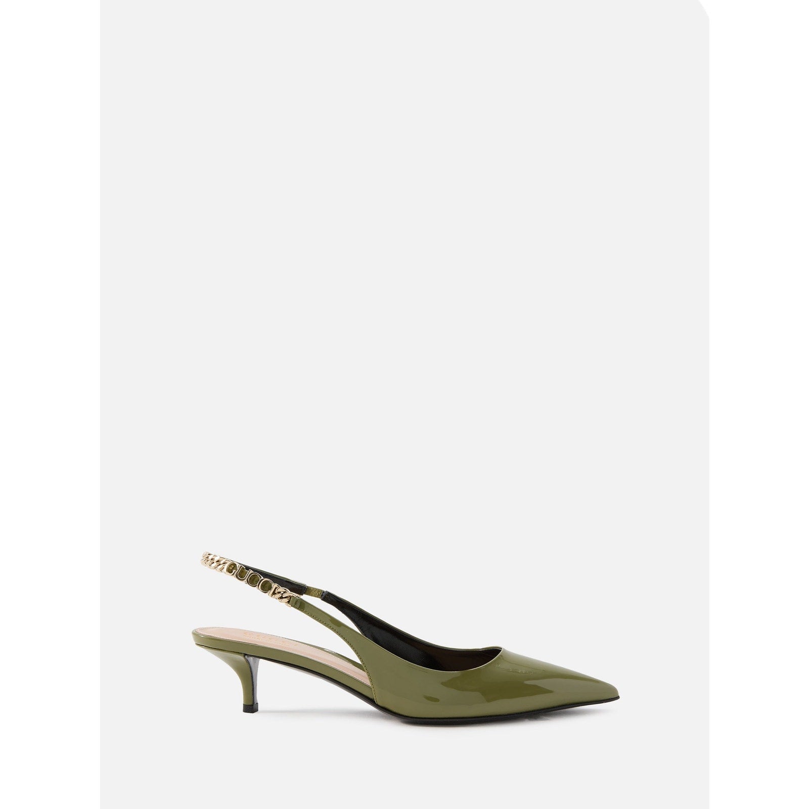 Gucci Signoria Green Patent slingback pump 38.5