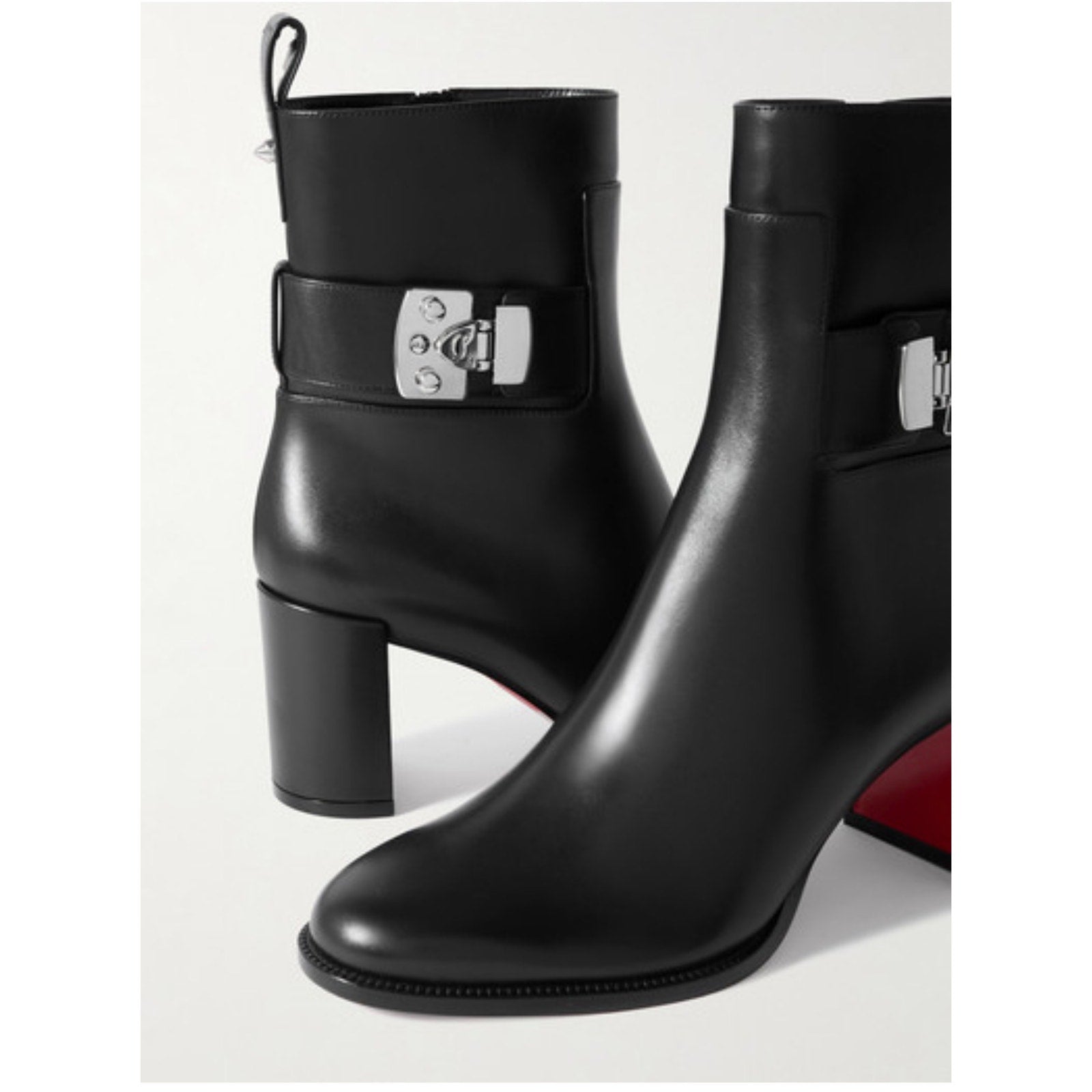 CHRISTIAN LOUBOUTIN
Booty Lock 70 leather ankle boots Size 37 NWT