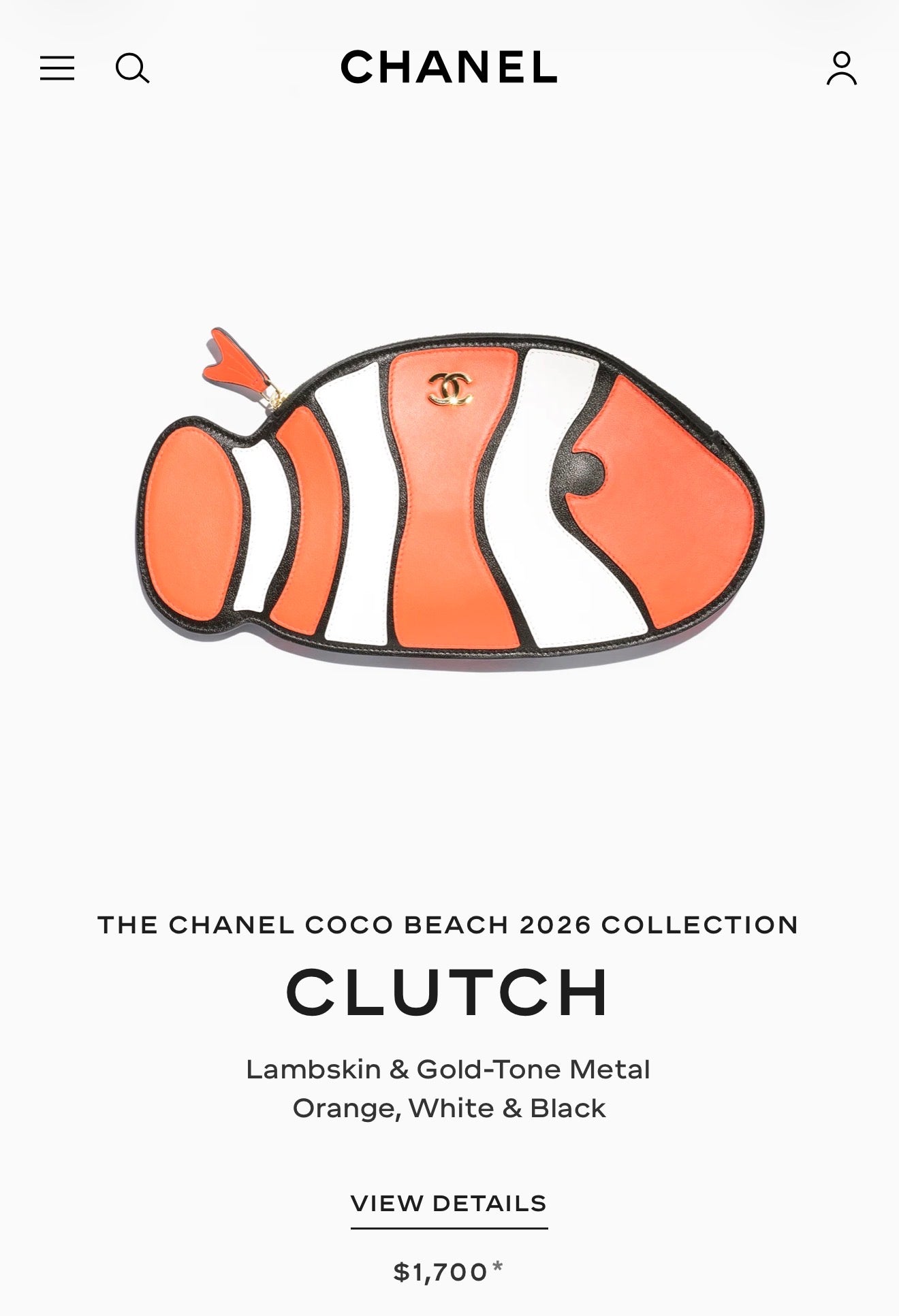 Chanel Coco Beach Clutch