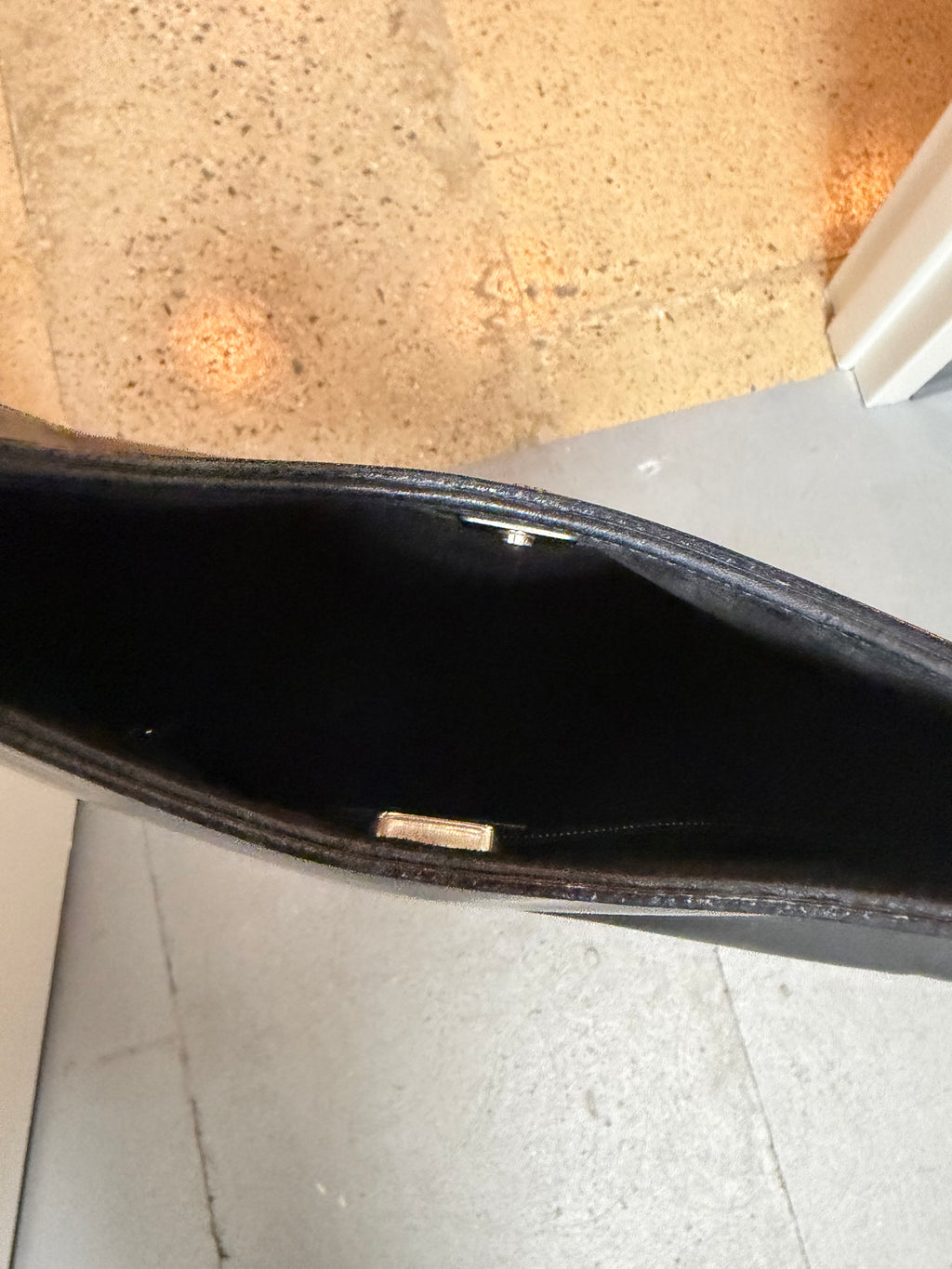 Gucci Bamboo Handle Shoulder Bag Black Leather & Red Bamboo
